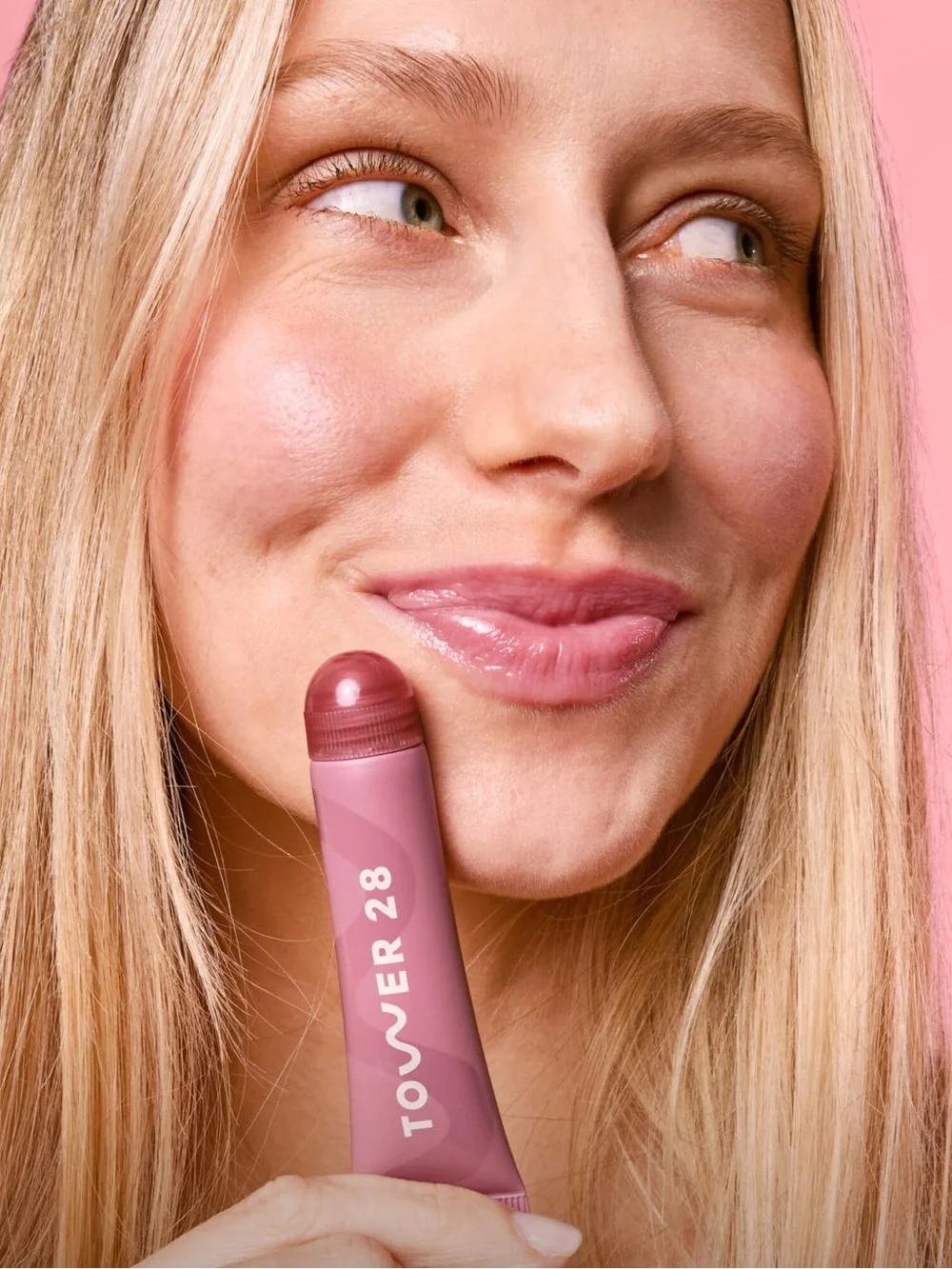 Tower 28 Tinted Lip Balm Treatment in Sugar Plum Gloss NIb